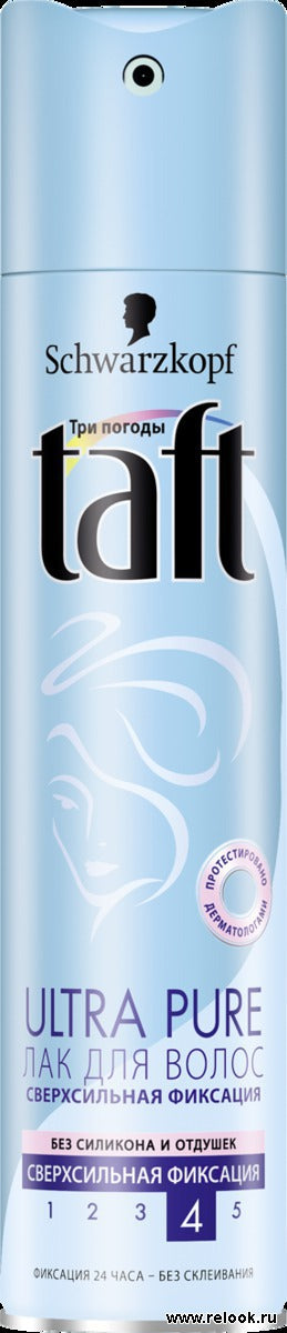 Taft Ultra Pure Extra Strong Hold Lightweight Hair Spray, 225 mL