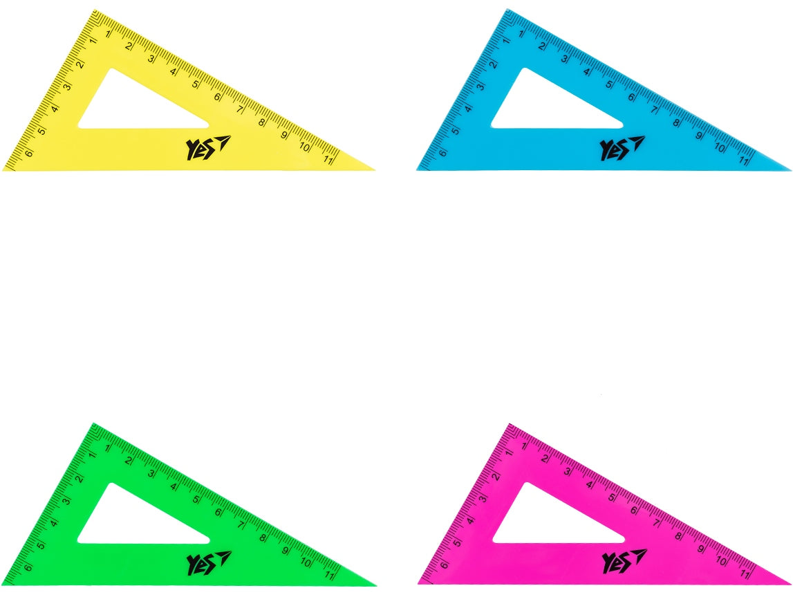 YES 370305 Fluorescent Right Triangle, 11 cm
