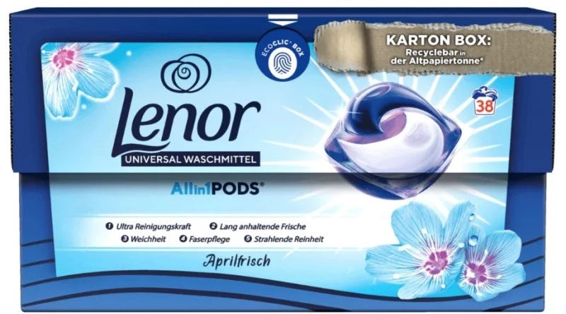 Lenor Pods April Fresh Laundry Detergent Pods, 38 pcs (Price per 1 pc)
