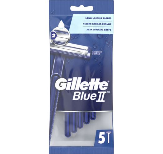 Gillette Blue II Razors, 5 pcs