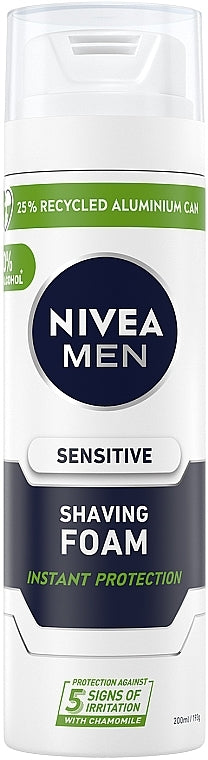 Nivea Men Sensitive Shaving Foam, 200 mL - Image 2