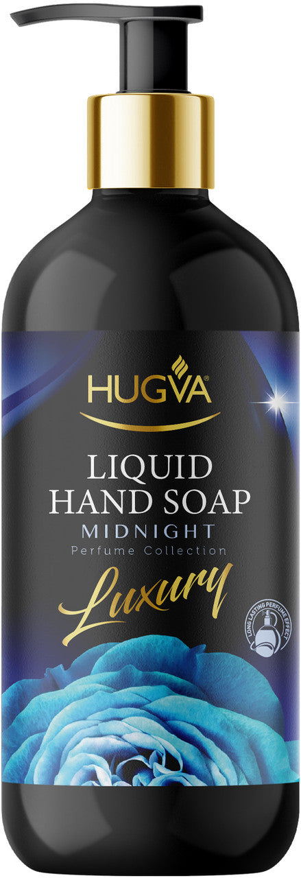 Hugva Luxury Midnight Liquid Hand Soap with Pump, 500 mL