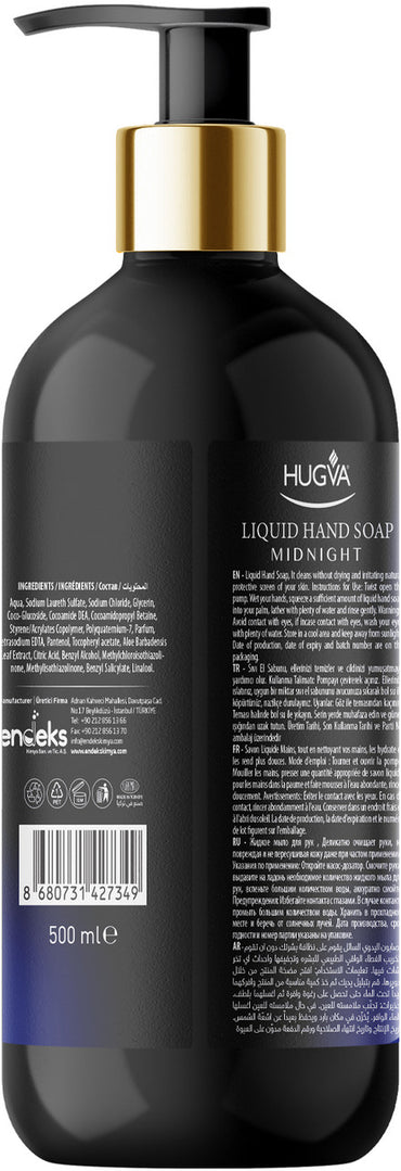 Hugva Luxury Midnight Liquid Hand Soap with Pump, 500 mL - Image 2