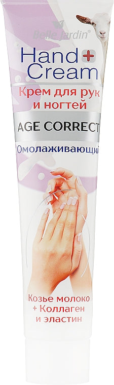 Belle Jardin Hand Cream Rejuvenating Hand & Nail Cream with Goat Milk, Collagen & Elastin, 125 mL