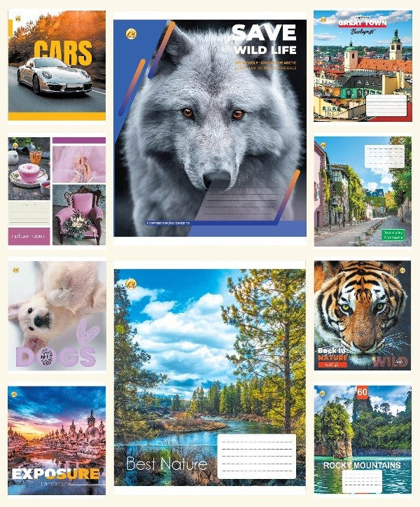 Tetrada Grid Notebook, 60 Sheets, Assorted - Image 4