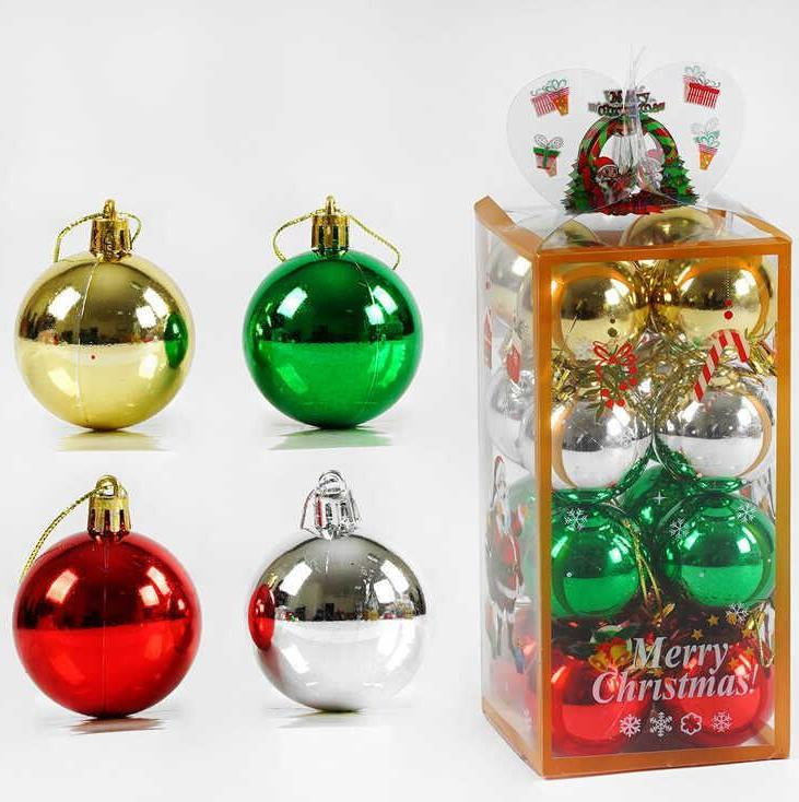 D 35947 Christmas Ball Ornaments, 4.5 cm, 16 pcs