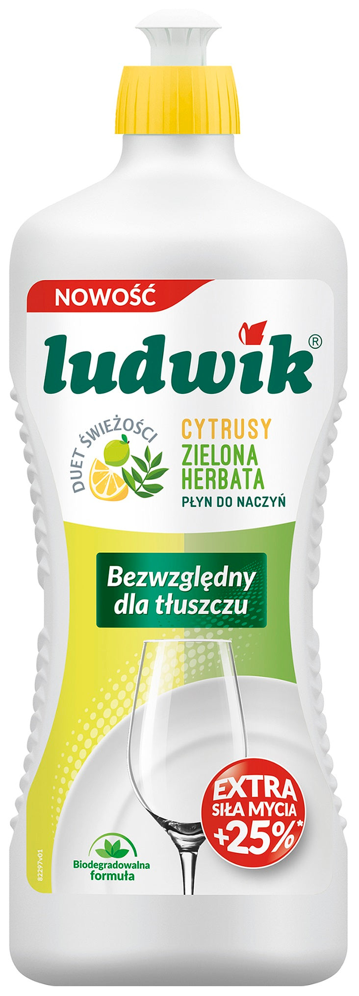 Ludwik Citrus & Green Tea Dishwashing Liquid, 900 mL