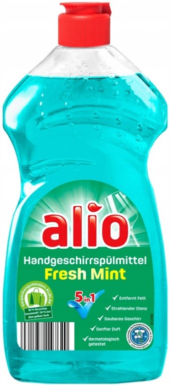 Alio 5-in-1 Fresh Mint Dishwashing Liquid, 500 mL