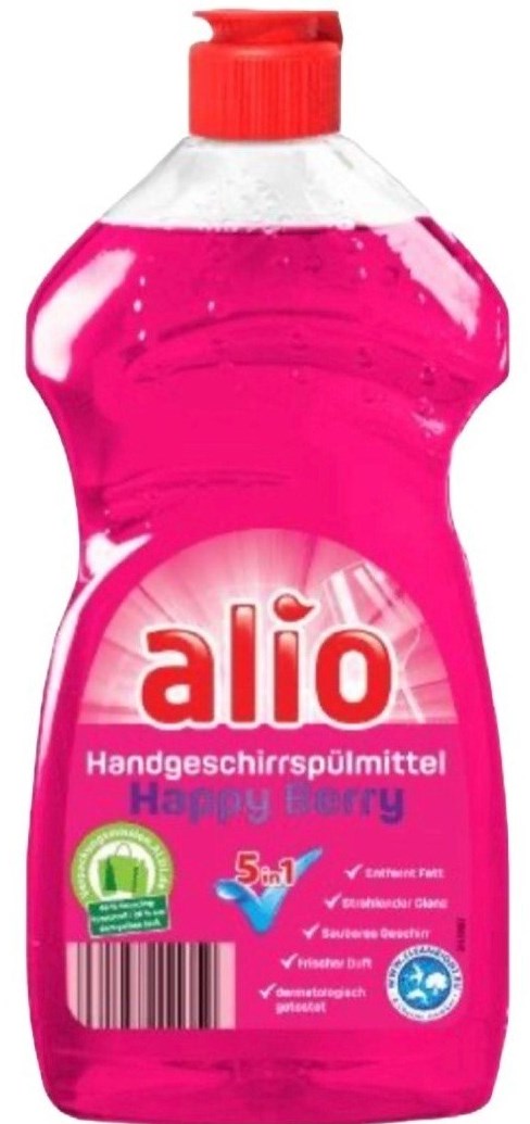 Alio 5-in-1 Happy Berry Dishwashing Liquid, 500 mL