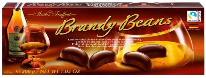 Maitre Truffout Brandy Beans Chocolates, 200 g