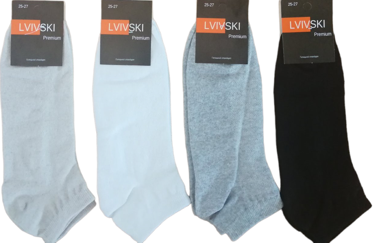 Lvivski Premium Men's Short Mesh Socks, Size 25-27