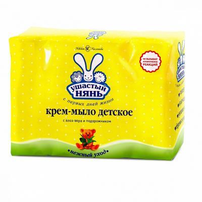 Ushastiy Nyan Aloe Vera & Plantain Kids Cream Bar Soap, 4 x 100 g