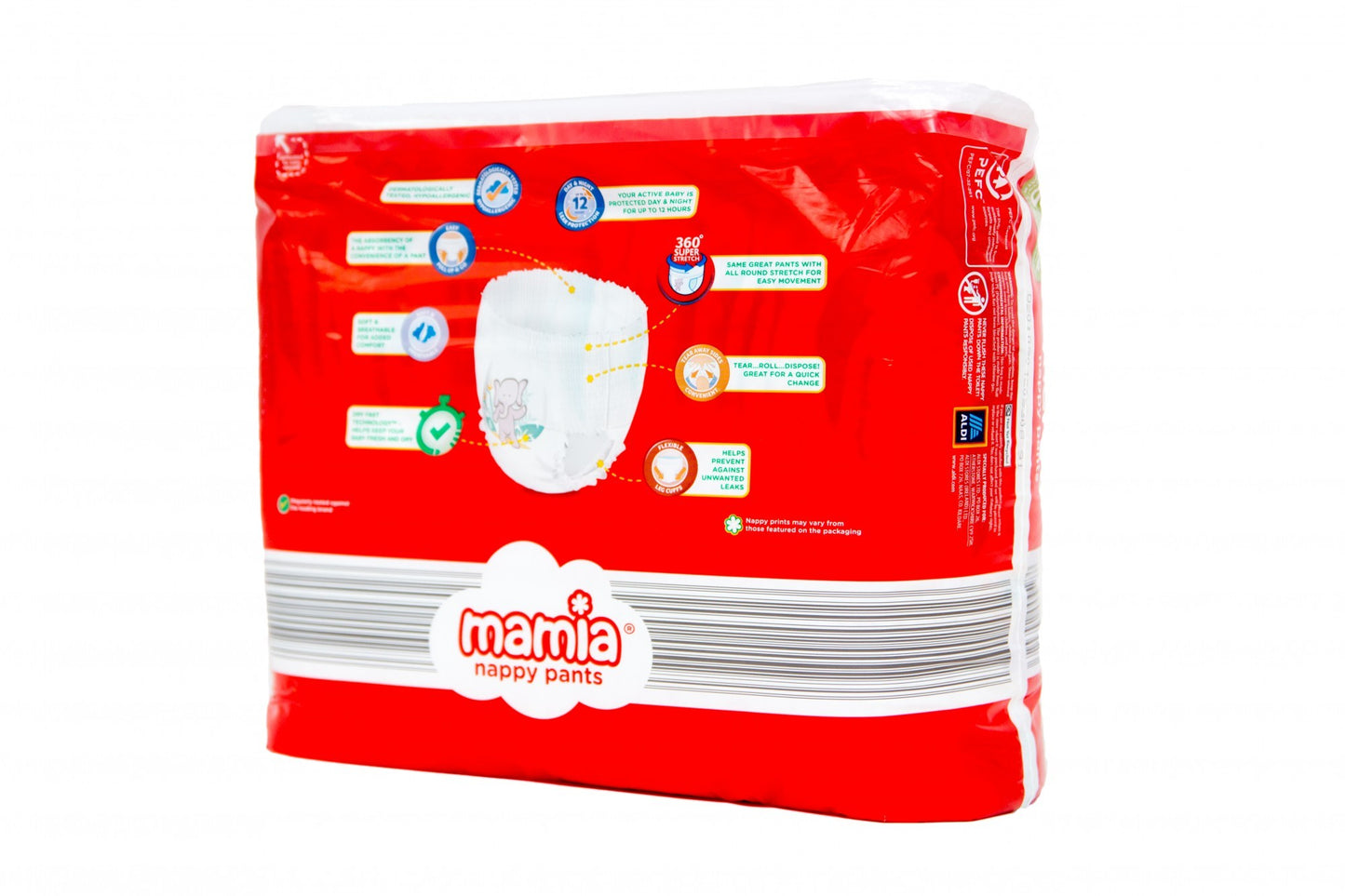 Mamia 6 Baby Pull-Up Diaper Pants, 32 pcs, 16+ kg - Image 3