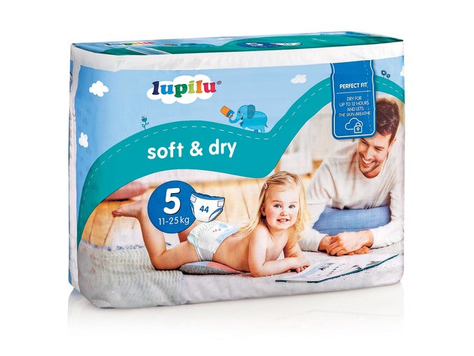 Lupilu Soft & Dry 5 Baby Diapers, 44 pcs, 11-25 kg