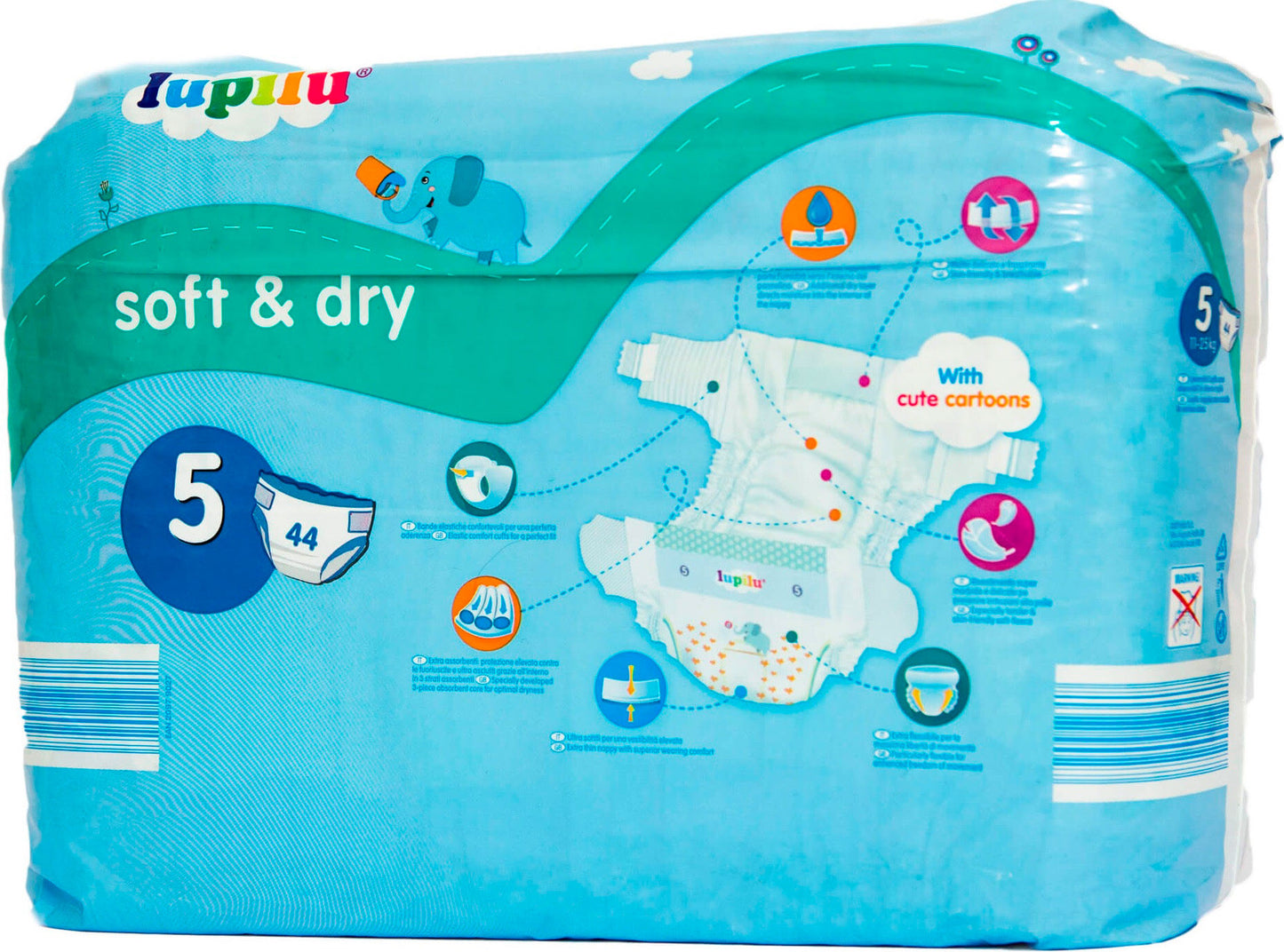 Lupilu Soft & Dry 5 Baby Diapers, 44 pcs, 11-25 kg - Image 3