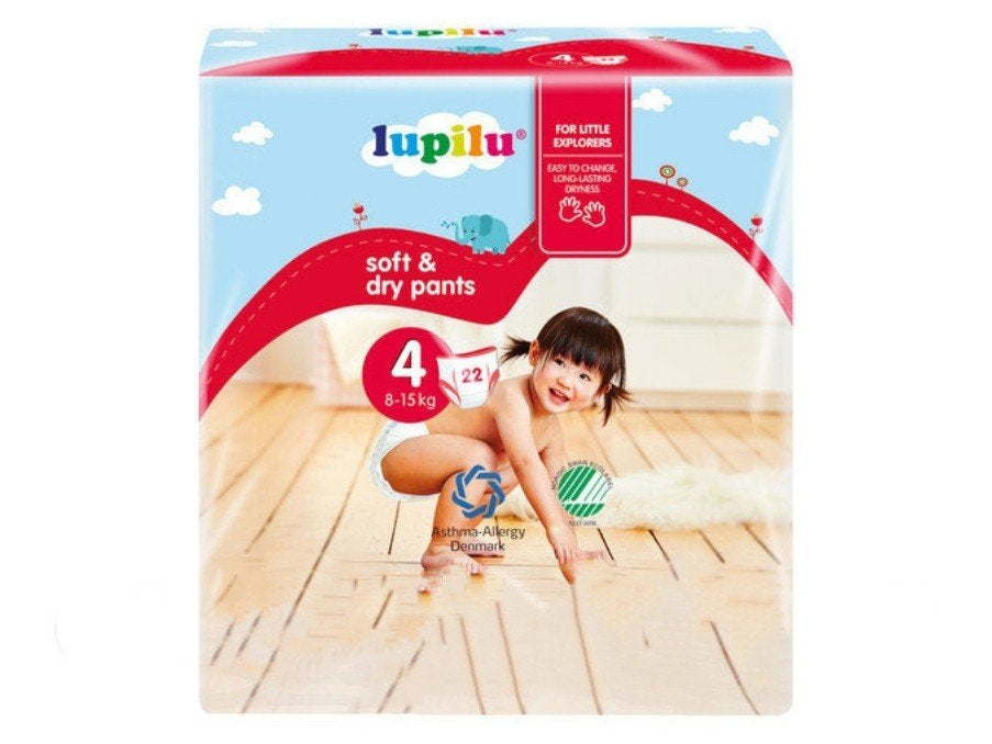 Lupilu Soft & Dry 4 Baby Pull-Up Diaper Pants, 22 pcs, 8-15 kg