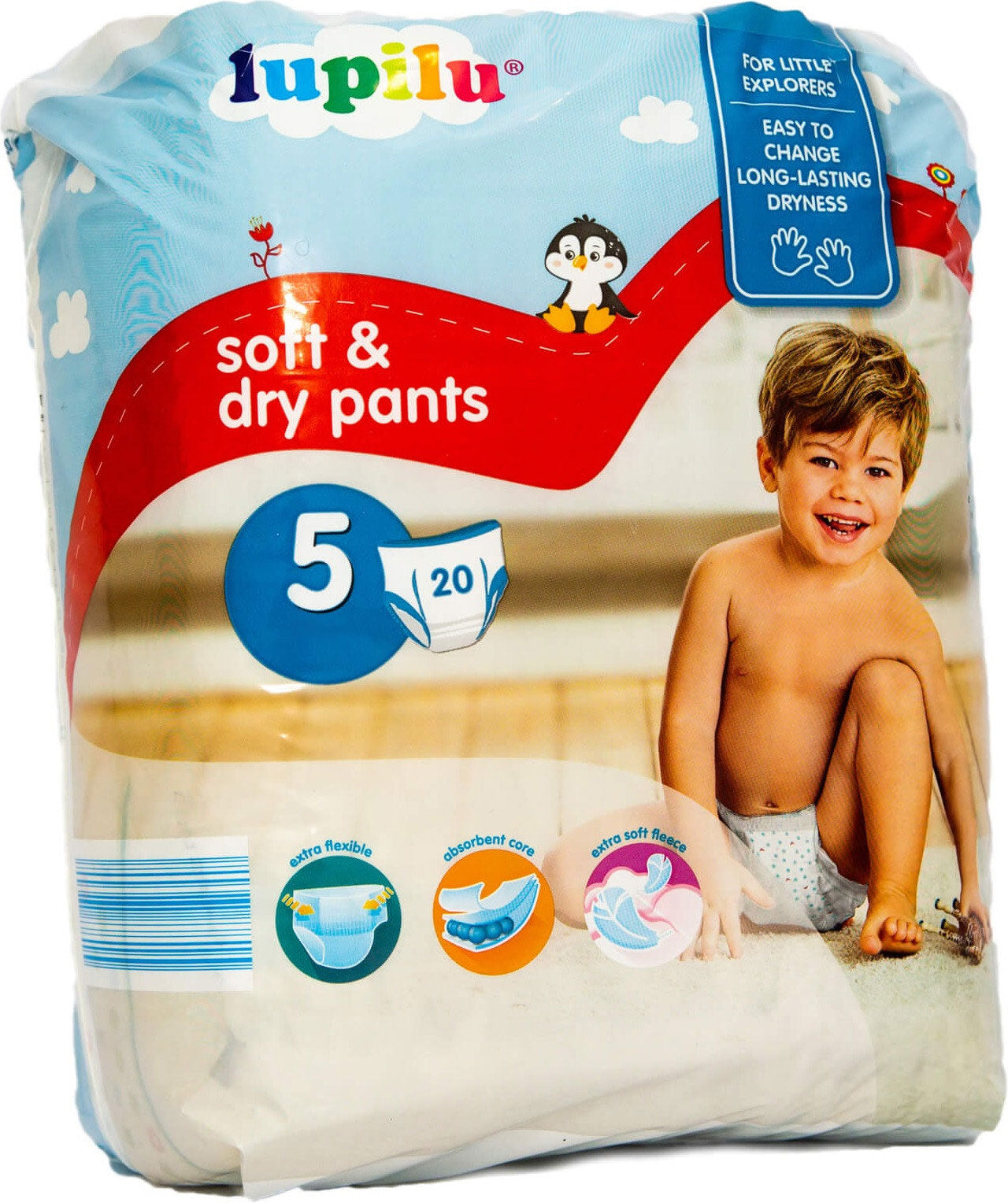 Lupilu Soft & Dry 5 Baby Pull-Up Diaper Pants, 20 pcs, 12-17 kg - Image 2
