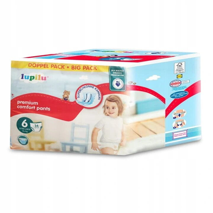 Lupilu Premium 6 Baby Pull-Up Diaper Pants, 36 pcs, 15+ kg