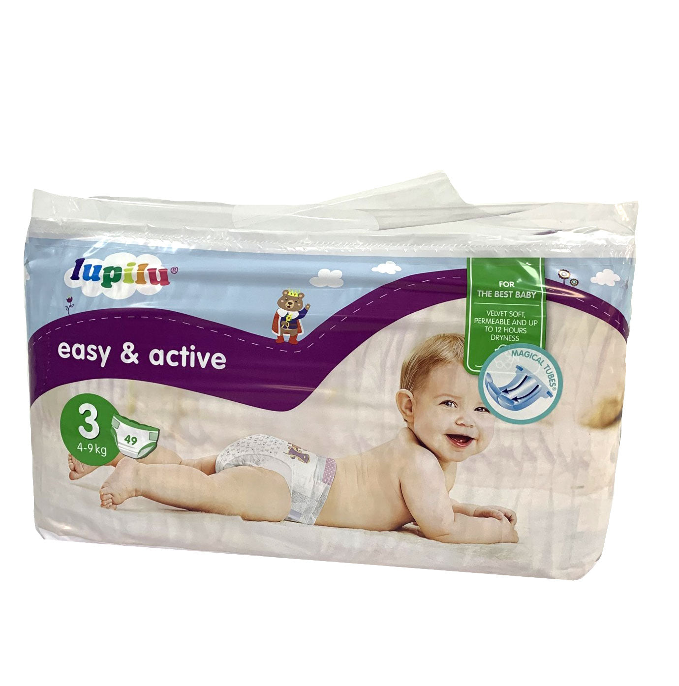 Lupilu Easy & Active 3 Baby Diapers, 49 pcs, 4-9 kg
