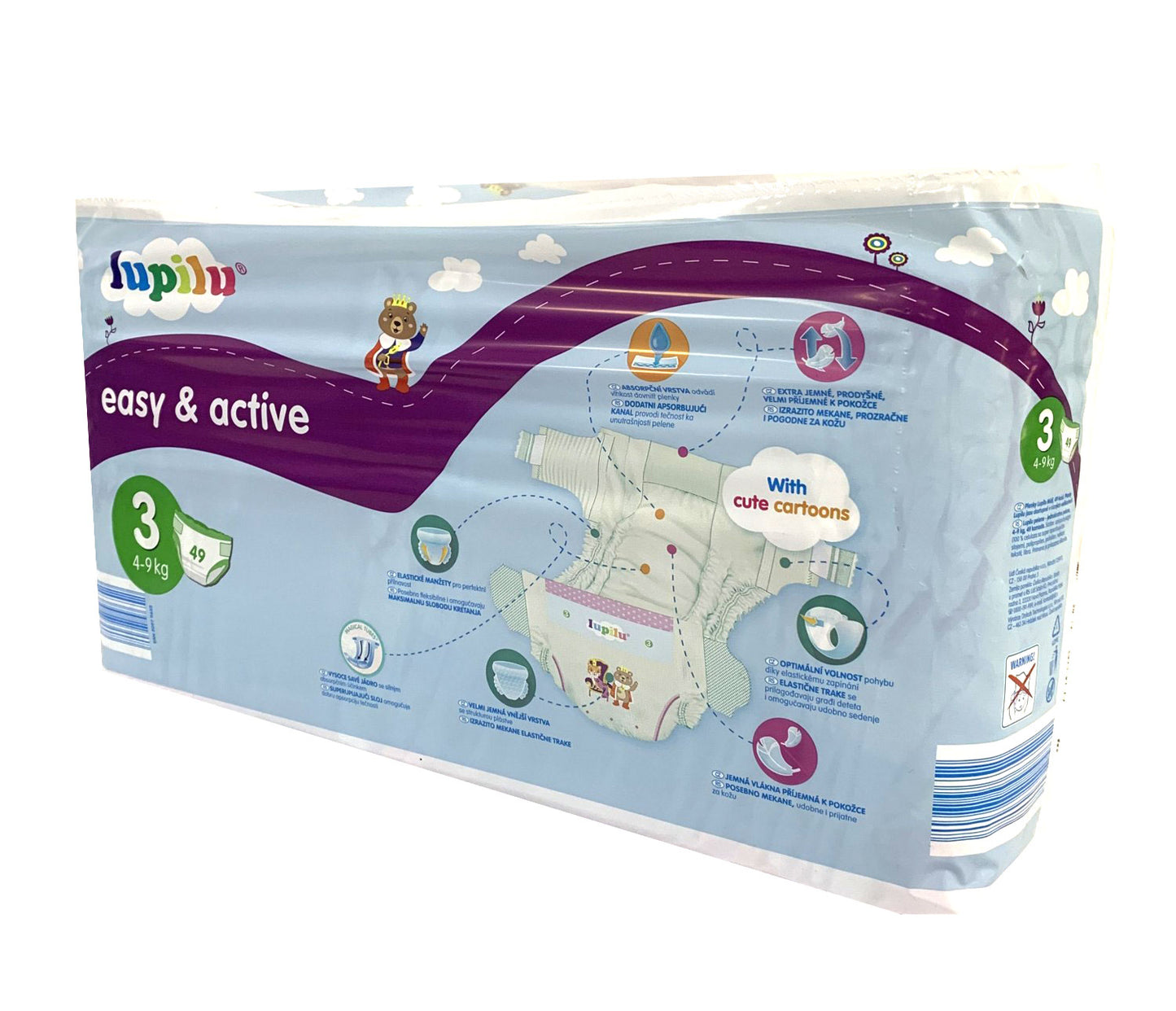 Lupilu Easy & Active 3 Baby Diapers, 49 pcs, 4-9 kg - Image 2