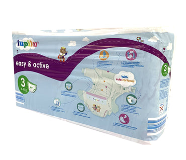 Lupilu Easy & Active 3 Baby Diapers, 49 pcs, 4-9 kg - Image 2