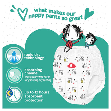 Fred & Flo Easy Fit 6 Baby Pull-Up Diaper Pants, 34 pcs, 16+ kg - Image 2