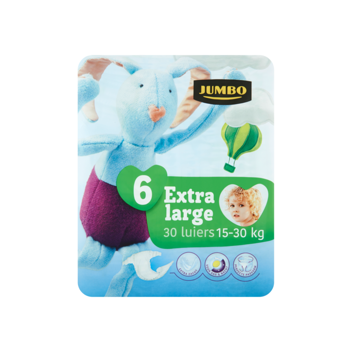 Jumbo Extra Large 6 Baby Pull-Up Diaper Pants, 18 pcs, 13-20 kg