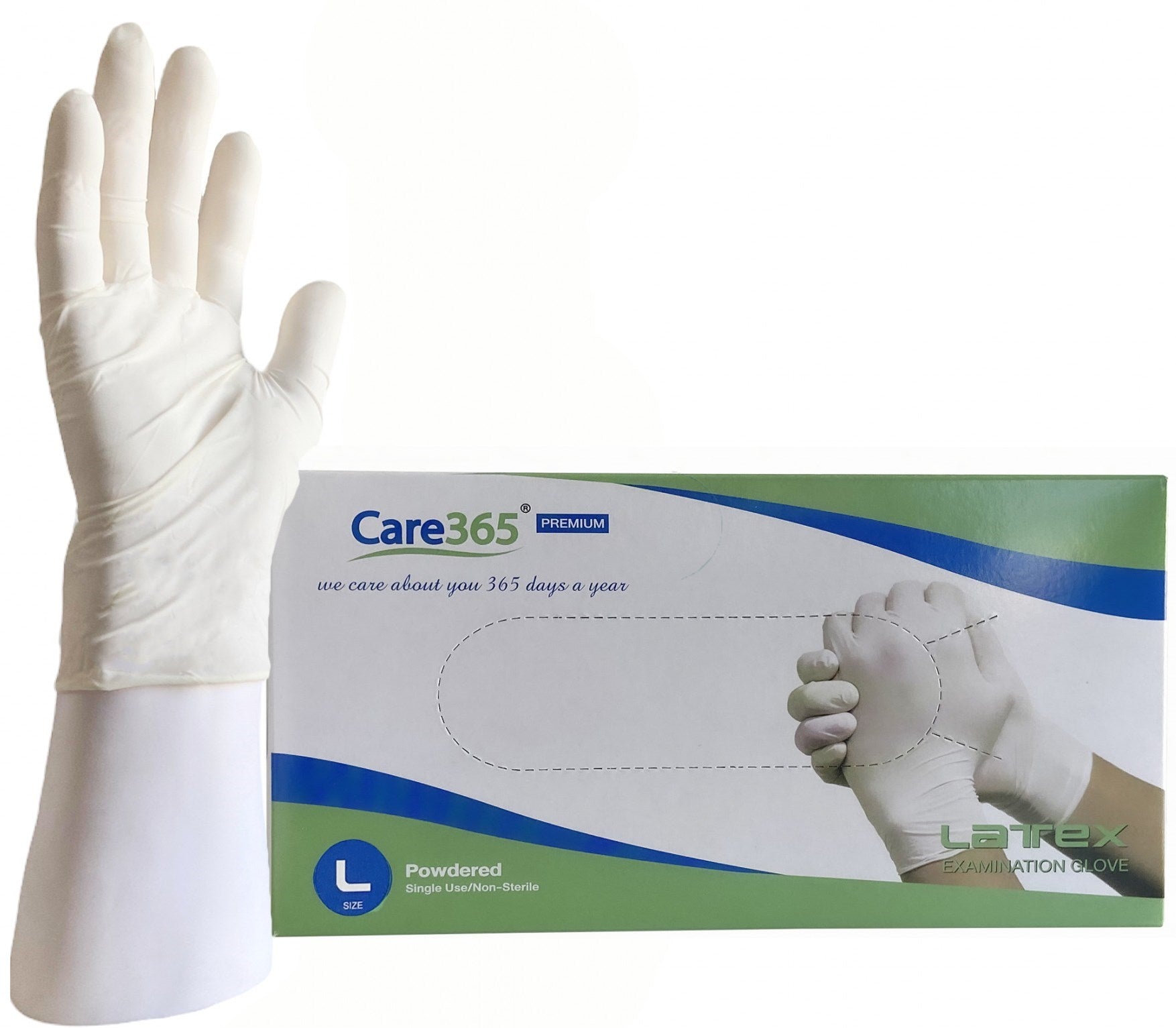 Santex Latex Medical Gloves Size L, 100 pcs - Image 3