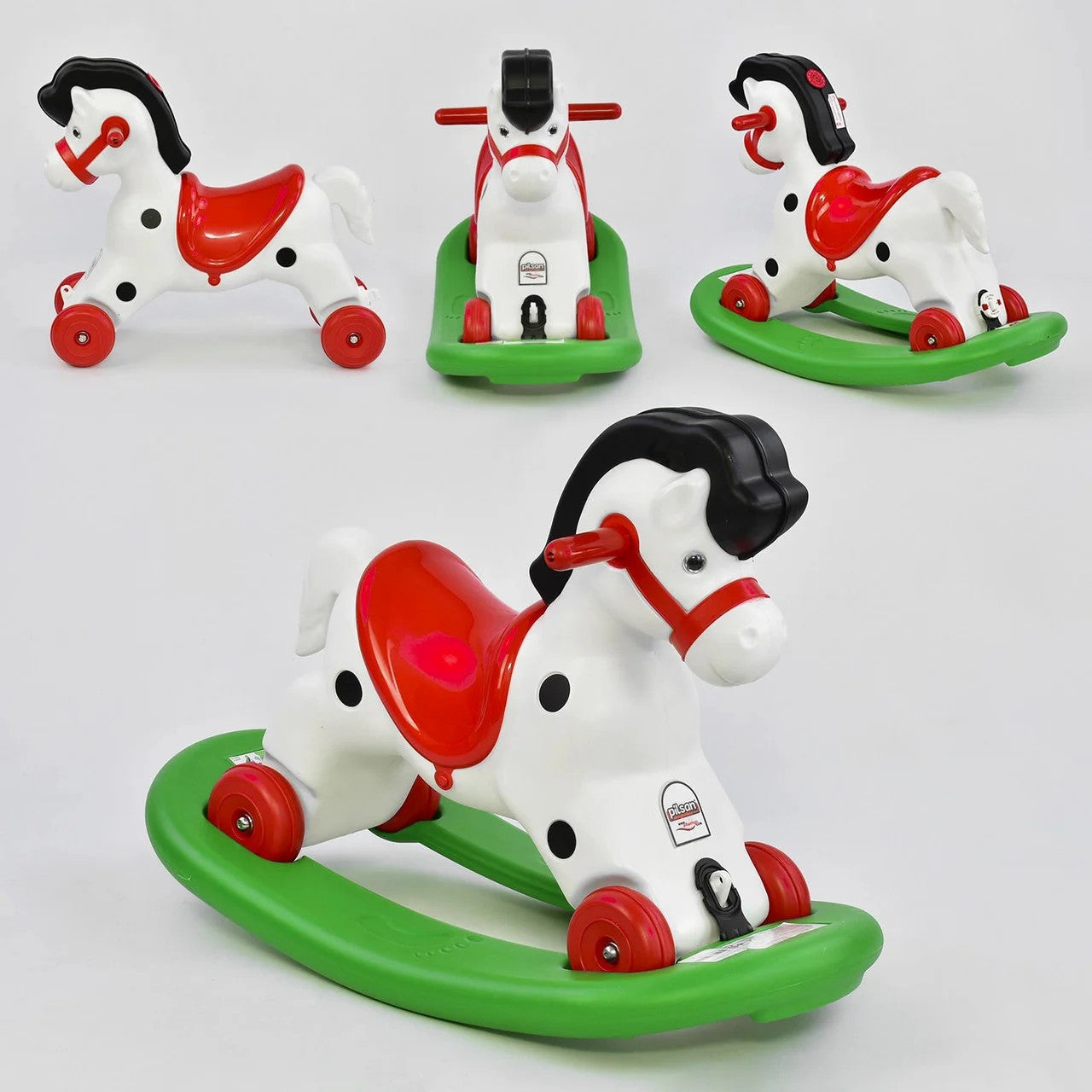 Pilsan 07-520 2-in-1 Musical Horse Rocker & Ride-On
