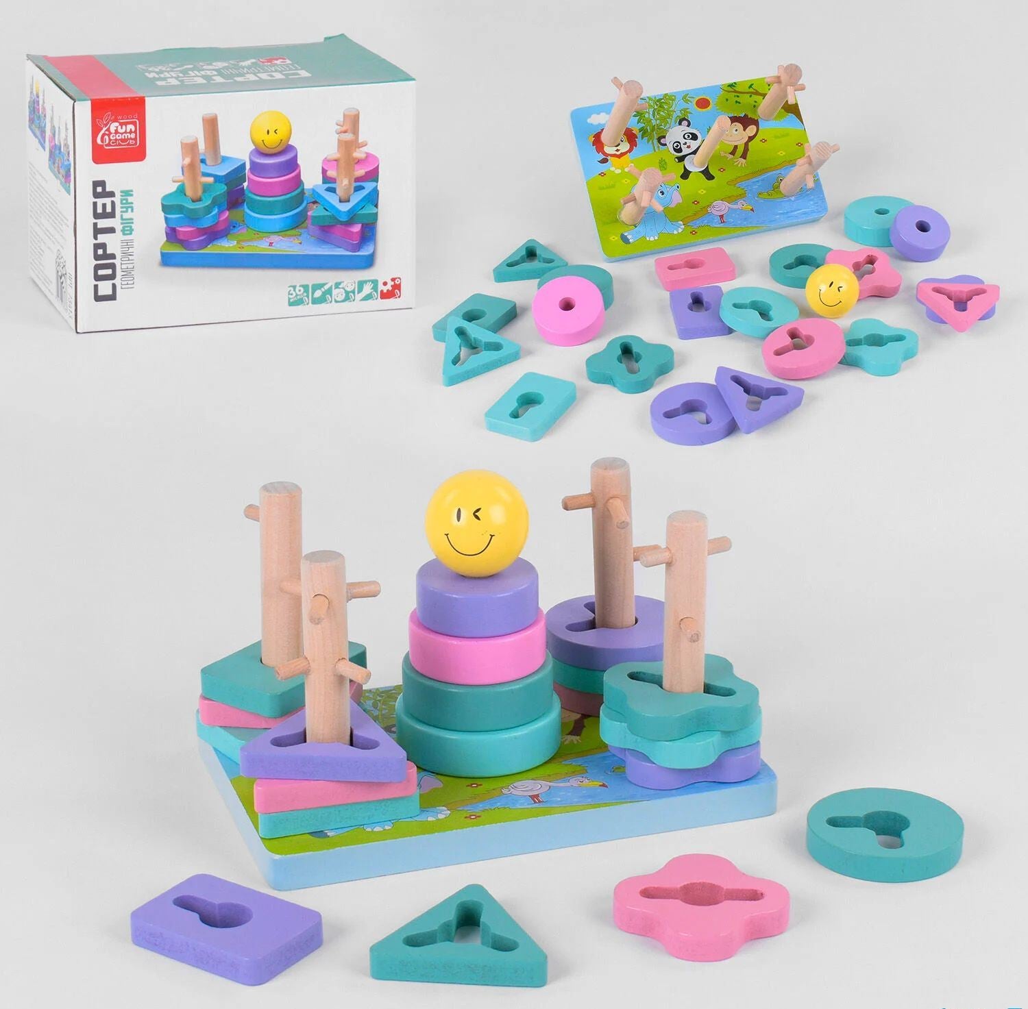 4 Fun Game Club 73413 Geometric Shapes Sorting Toy