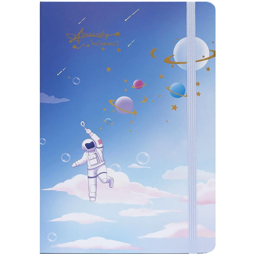 3783-56/1043 A5 Elastic-Band Notebook, 80 Sheets, Assorted Designs - Image 4