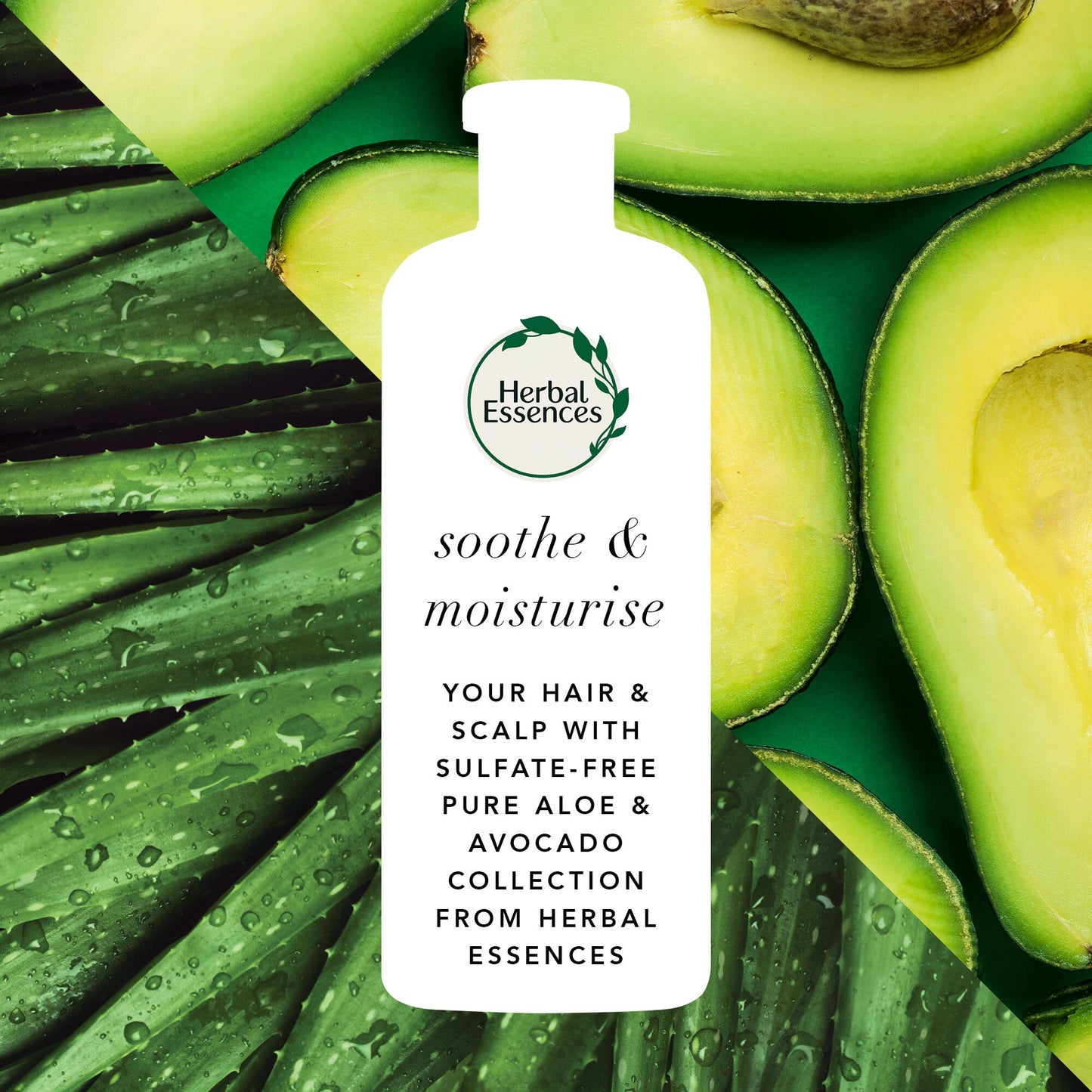 Herbal Essences Pure Aloe + Avocado Oil Shampoo, 225 mL - Image 2
