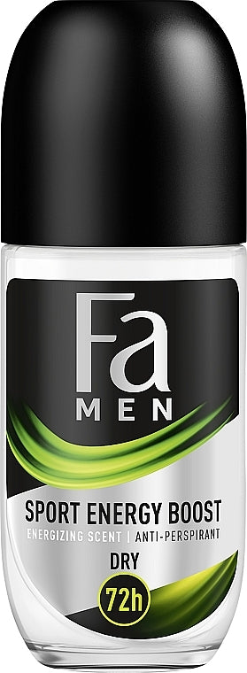 Fa Sport Energy Boost Men's Roll-On Deodorant, 50 mL