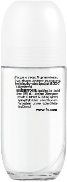 Fa Invisible Fresh Men's Roll-On Deodorant, 50 mL - Image 2