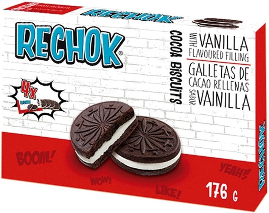Rechok Cocoa Cookies with Vanilla-Flavored Filling, 176 g