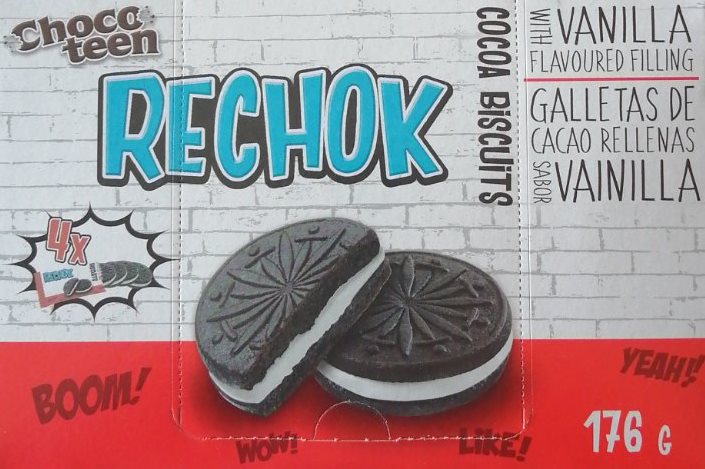 Rechok Cocoa Cookies with Vanilla-Flavored Filling, 176 g - Image 2