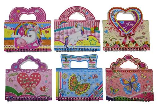 Handbag 88050 Kids Spiral Notebook, 14 x 14 cm, 36 Sheets