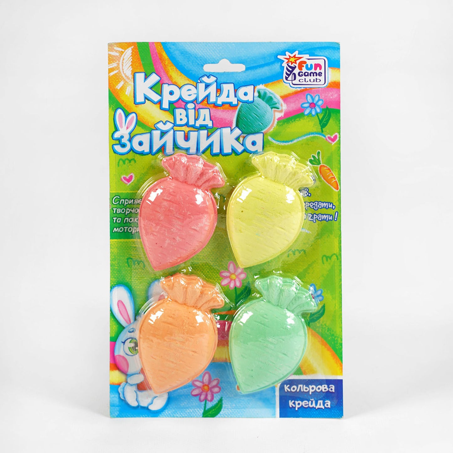 4 Fun Game Club 7900 Bunny's Carrot Chalk, 4 pcs