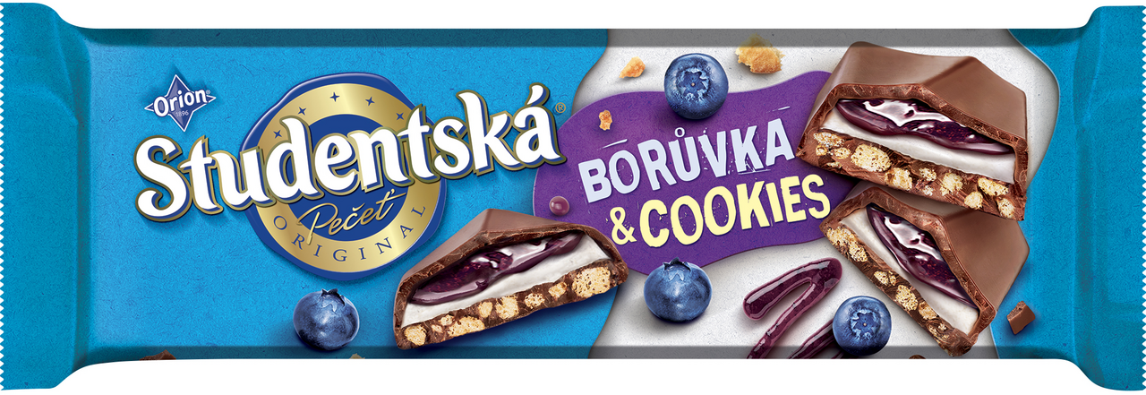 Studentska Blueberry & Cookies Chocolate, 235 g