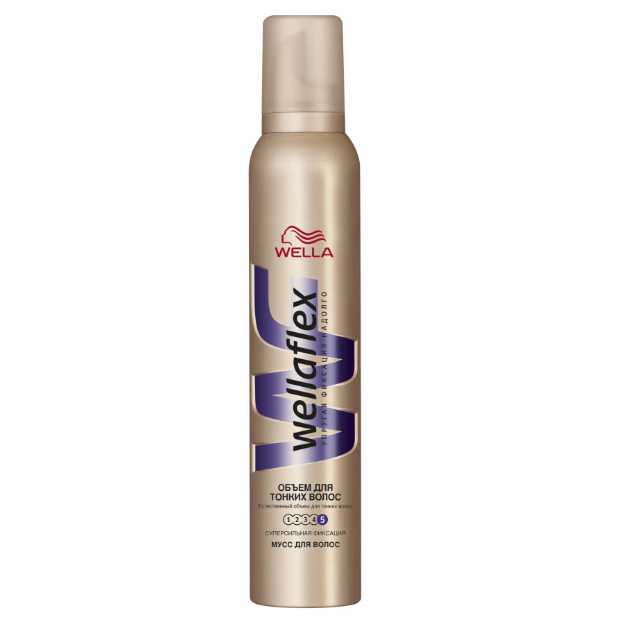 Wellaflex Volume for Fine Hair Extra Strong Hold Hair Mousse, 200 mL