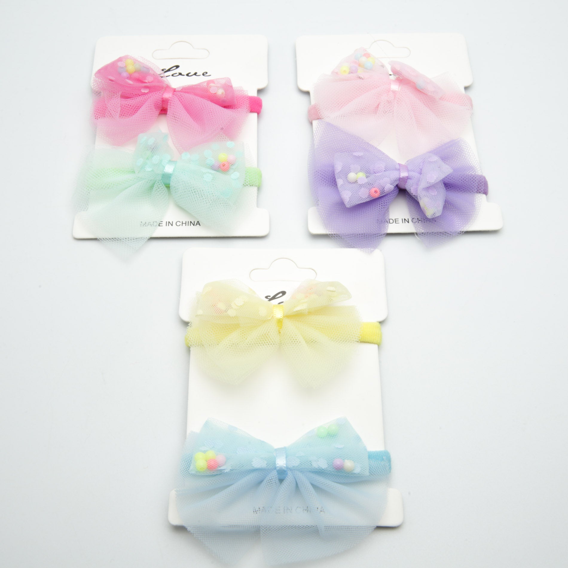 Kids' Bow Hair Tie 6-1024, 6.2 x 5 cm (Price per 1 pc)