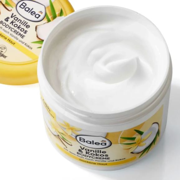 Balea Vanilla & Coconut Body Cream, 500 mL - Image 2