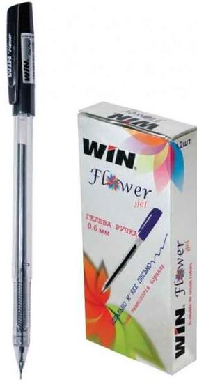 Win Flower Gel Black Gel Pen, 0.6 mm