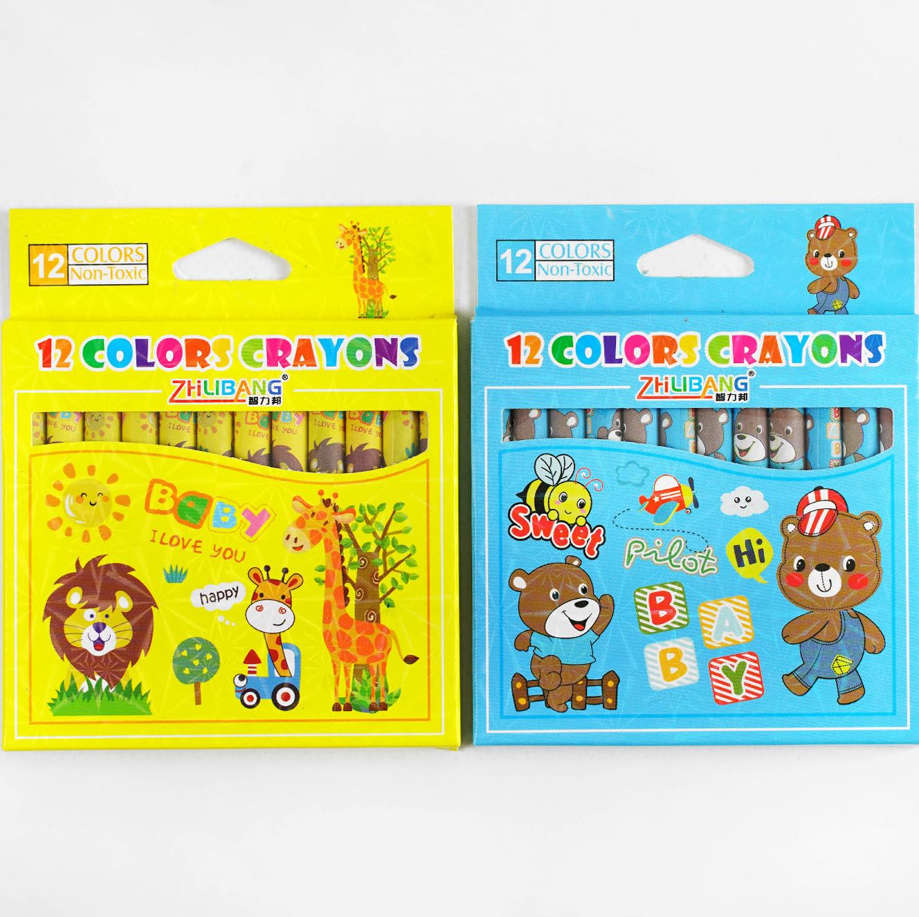 Zhubang C 60737 Wax Crayons, 12 pcs