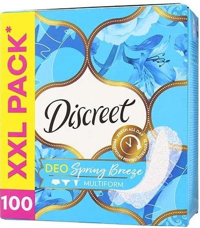 Discreet Deo Spring Breeze Multiform Panty Liners, 100 pcs