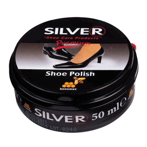 Silver Black Shoe Cream Puck, 50 mL