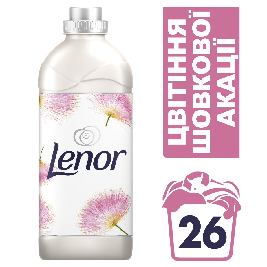 Lenor Nature-Inspired Silk Tree Blossoms Fabric Softener, 910 mL