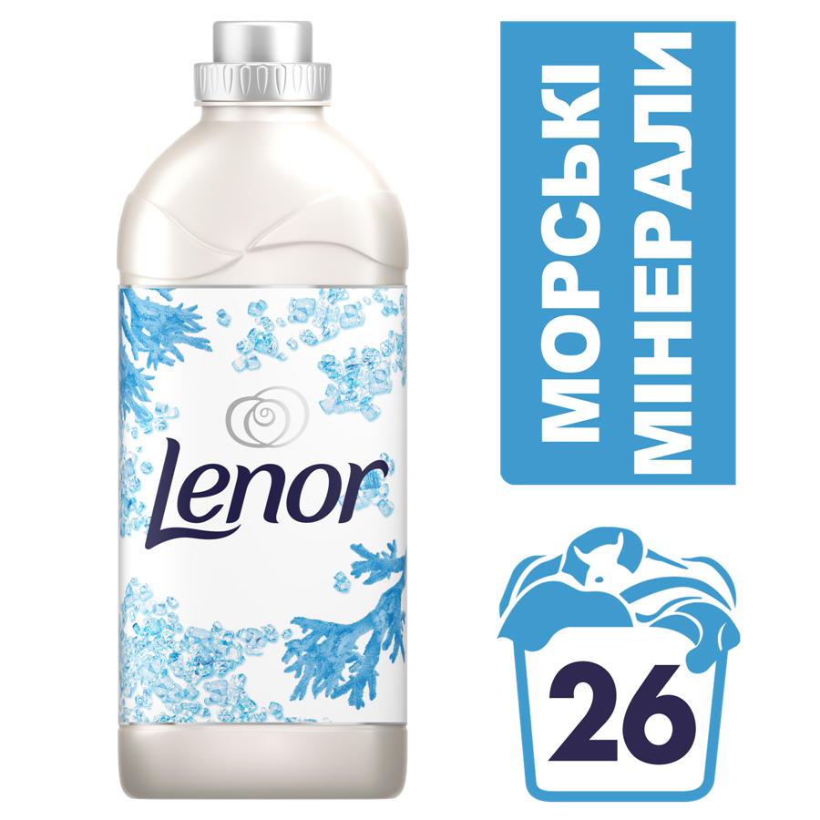 Lenor Nature-Inspired Sea Minerals Fabric Softener, 910 mL