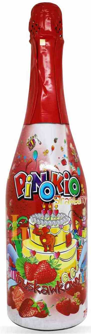 Pinokio Strawberry Kids' Non-Alcoholic Sparkling Drink, 750 mL