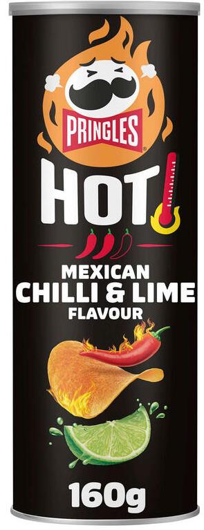 Pringles Hot Mexican Chilli & Lime Potato Chips, 160 g